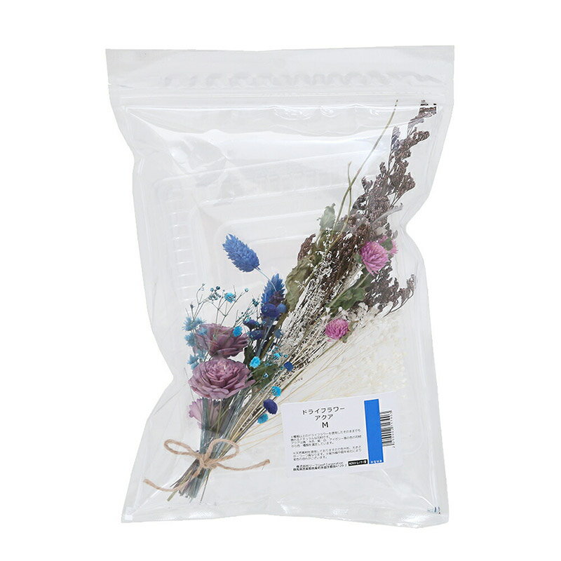 【ふるさと納税】動画で作る 体験キット19 手作りで楽しむドライフラワーリースキット アクア 青系 3