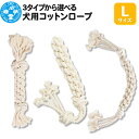 【ふるさと納税】犬用コットンロープ (選べるタイプ|ボーン・あみあみひっぱり・あみあみつなひき) Lサイズ