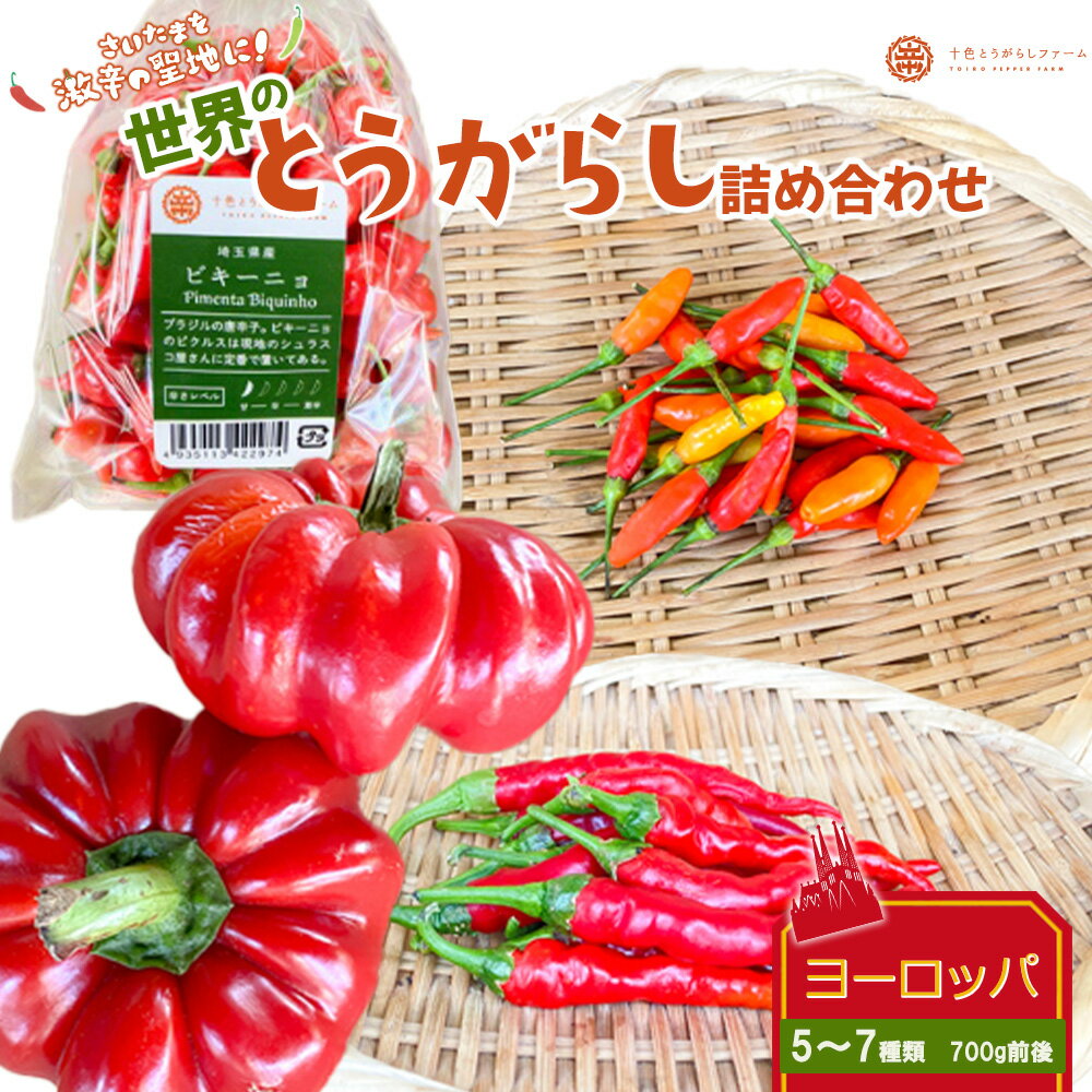 【ふるさと納税】【十色とうがらしファーム】世界のとうがらし詰合せ＜ヨーロッパ＞　【11100-0811】 唐辛子 トウガラシ セット スパイス 香辛料 さいたま市 埼玉県 送料無料 ギフト プレゼントのサムネイル