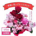 2位! 口コミ数「0件」評価「0」【全6回定期便】季節の花のアレンジメント定期便　1年間！2か月に1度お花が届きます　【11100-0734】