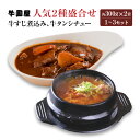 【ふるさと納税】【牛国屋】人気2種盛合せ(牛すじ煮込み、牛タンシチュー) 各300g×2袋 1セット 2セット 3セット 【11100-0781・788・795...