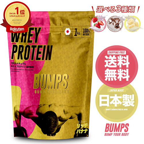 【ふるさと納税】 ホエイプロテイン BUMPS バンプス 3kg ストロベリー味 ココア味 バナナ味 タンパク質 栄養補給 アミノ酸 国内製造 送料無料 No.774