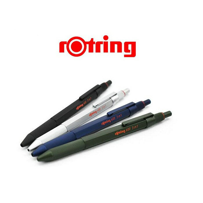 1位! 口コミ数「2件」評価「4」 ロットリング 600 3in1 マルチペン シャープペン rOtring 筆記具 文房具 六角形 送料無料 埼玉県 No.963