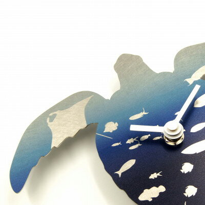 【ふるさと納税】壁掛け時計「sea turle - gradation」【1676855】