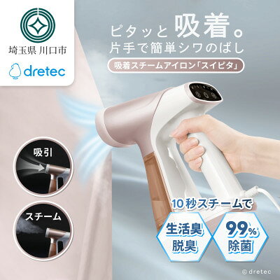 【ふるさと納税】ドリテック 吸着スチームアイロン 「スイピタ」 ブラウン IR-102BR【配送不可地域：離島・沖縄県】【1782328】