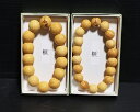 【ふるさと納税】No.151 榧の木ブレスレット 12mm18連・15mm14連 2本set / ペア アクセサリー かや 木製 送料無料 埼玉県