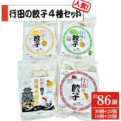 No.394 人気の「行田の餃子」4種セット ／ もちもち 人気 貴重 チーズ 送料無料 埼玉県