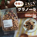 【ふるさと納税】No.613 手作りごろごろグラノーラ240g×3袋セット / 朝食 おやつ 間食 おつまみ シリアル オーツ麦 大きめ ナッツ ドライフルーツ...