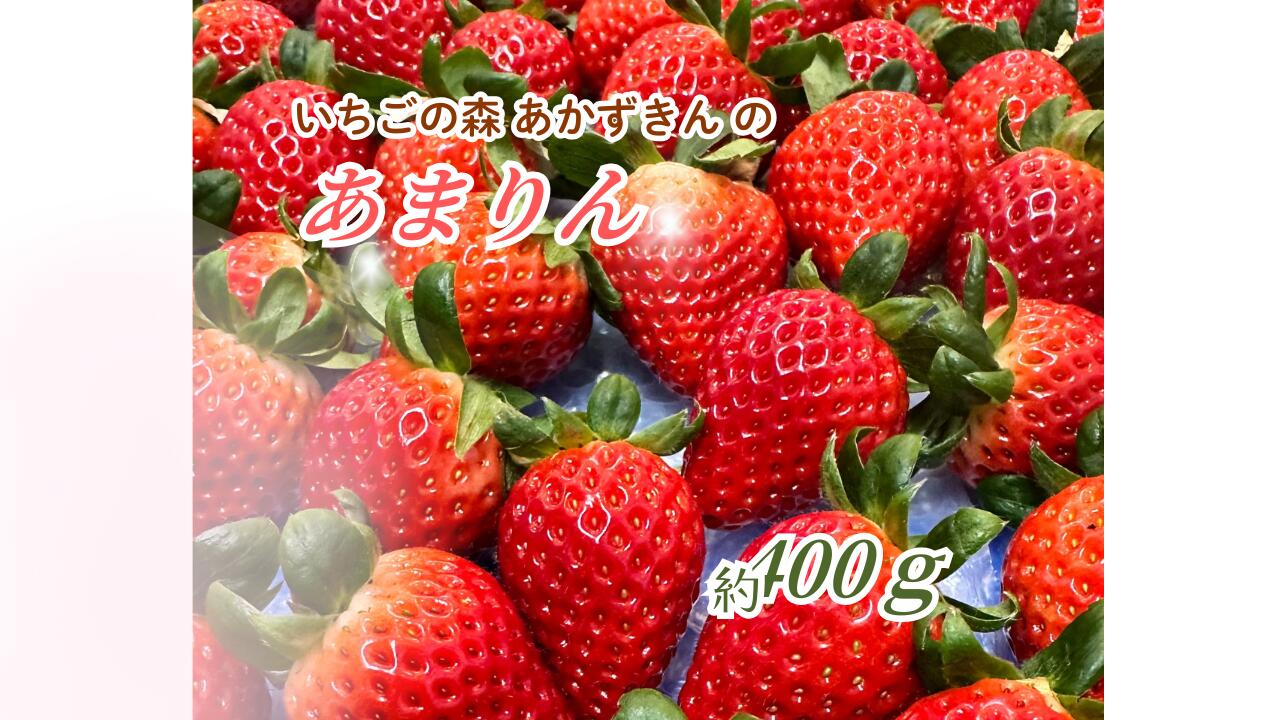 いちごの森あかずきんのあまりん 約400g / 果物 フルーツ 苺 イチゴ 甘みが際立ち 酸味の少ない 鮮やか 濃い赤色 可愛い形 特産 送料無料 埼玉県 No.632