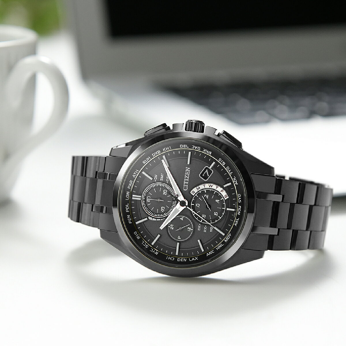 【ふるさと納税】CITIZEN ATTESA AT8044-56E | シチズン citizen アテッサ 腕時計 時計 正規品 メンズ ビジネス スーツ カジュアル フォーマル 贈答 贈答用 ギフト プレゼント 父の日 国内製造 国産 電波 ソーラー エコドライブ チタニウム 10気圧防水 防水 埼玉県 所沢市