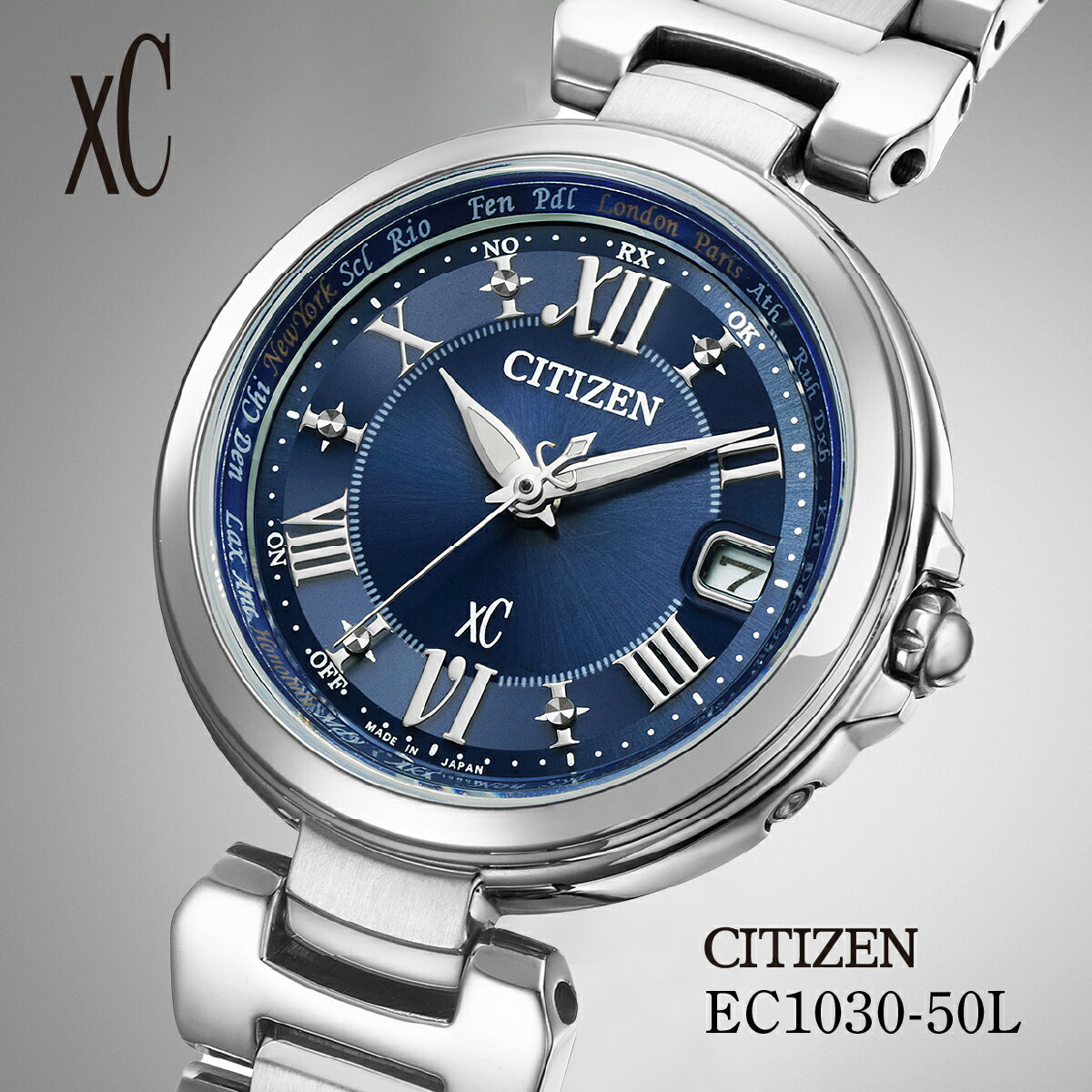 CITIZEN xC basic collection EC1030-50L | シチズン citizen クロスシー腕時計 時計 正規品 レディース ビジネス スーツ カジュアル フォーマル 贈答 贈答用 ギフト プレゼント 母の日 国内製造 国産 電波 ソーラー エコドライブ 埼玉県 所沢市