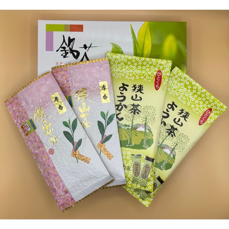 狭山茶と狭山茶ようかんの詰め合わせ箱[52210311] お茶 緑茶 和菓子 お届け:発注後1〜2週間程度