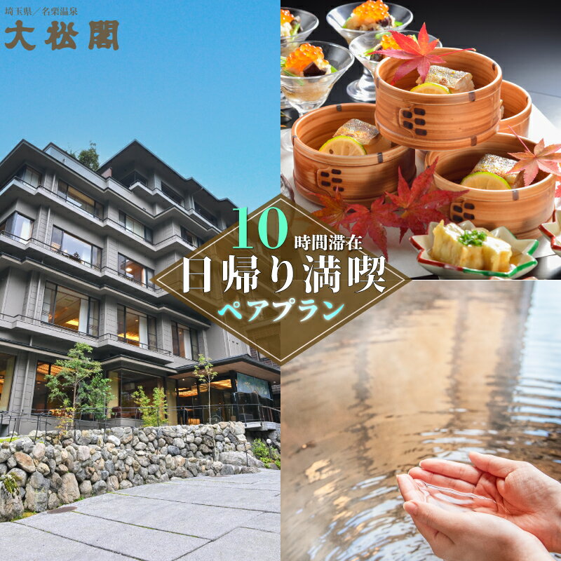 【ふるさと納税】日帰り満喫プラン・ペア券　貸切風呂1回無料　お食事券・チケット・チケット・温泉利用券　お届け：発注後、2～3週間程度のサムネイル