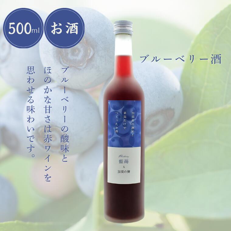 【ふるさと納税】加須産の酒米と果実だけでつくったお酒 ブルーベリー酒 箱入500ml