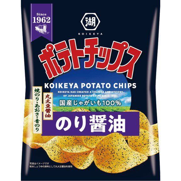 【ふるさと納税】湖池屋　ポテトチップス　のり醤油　50g×12袋入