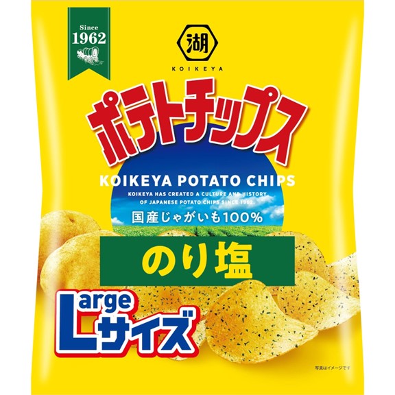 【ふるさと納税】湖池屋のLサイズポテトチップスのり塩　126g×12袋