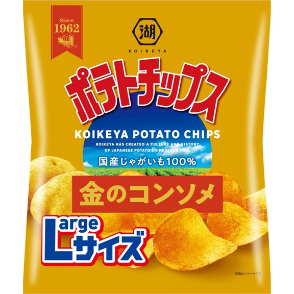 【ふるさと納税】湖池屋のLサイズポテトチップス金のコンソメ126g×12袋