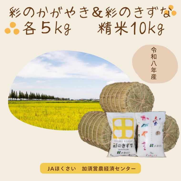 【令和8年産】加須市産 彩のかがやき・彩のきずな 精米10kg（各5 kg）