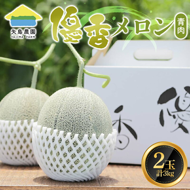 埼玉県 本庄市産 優香メロン 約3kg(2玉) 青肉 2025年7月上旬から順次発送 果物 くだもの フルーツ メロン 夏果実 家庭 自宅 贈答 贈り物 ギフト プレゼント 御中元 中元 F5K-167