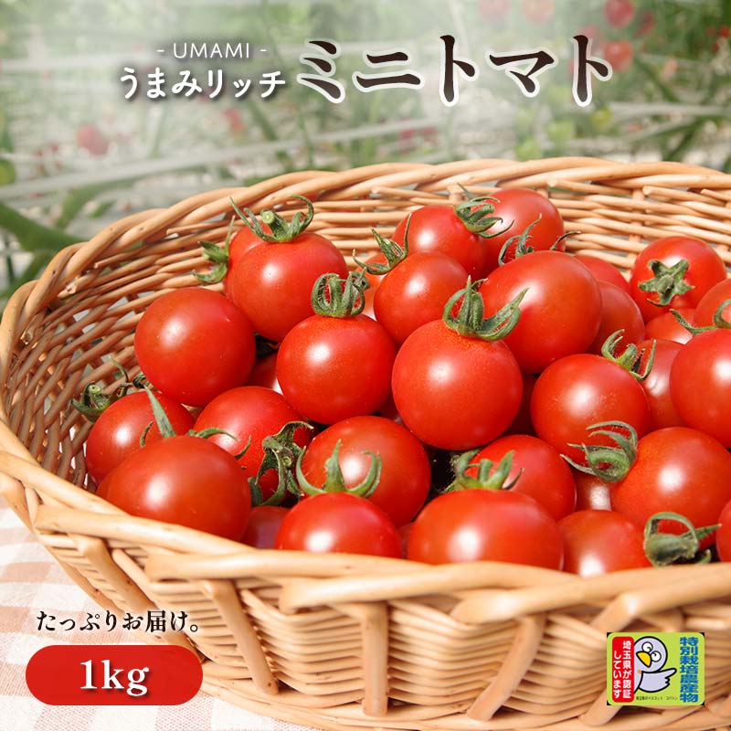 【ふるさと納税】≪特別栽培農産物≫ファームサイドのこだわりミニトマト 1kg 野菜 特別栽培 農産物 サラダ ピクルス 炒め物 食品 本庄産 関東 F5K-374