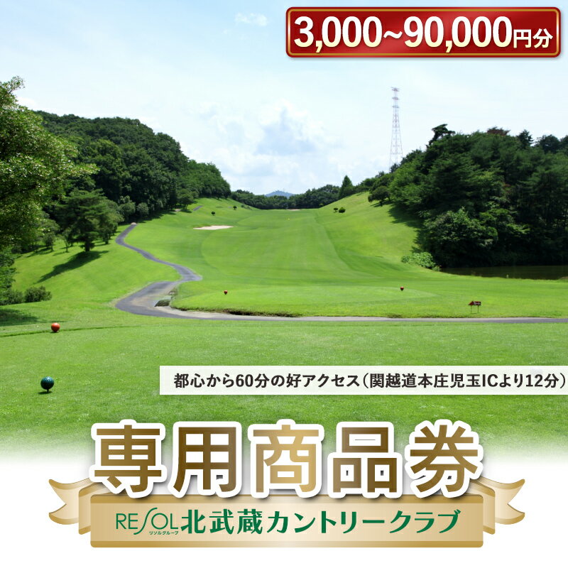 【ふるさと納税】北武蔵CC専用商品券 3,000円～90,000円 選べる 北武蔵カントリークラブ ゴルフ場 ス...