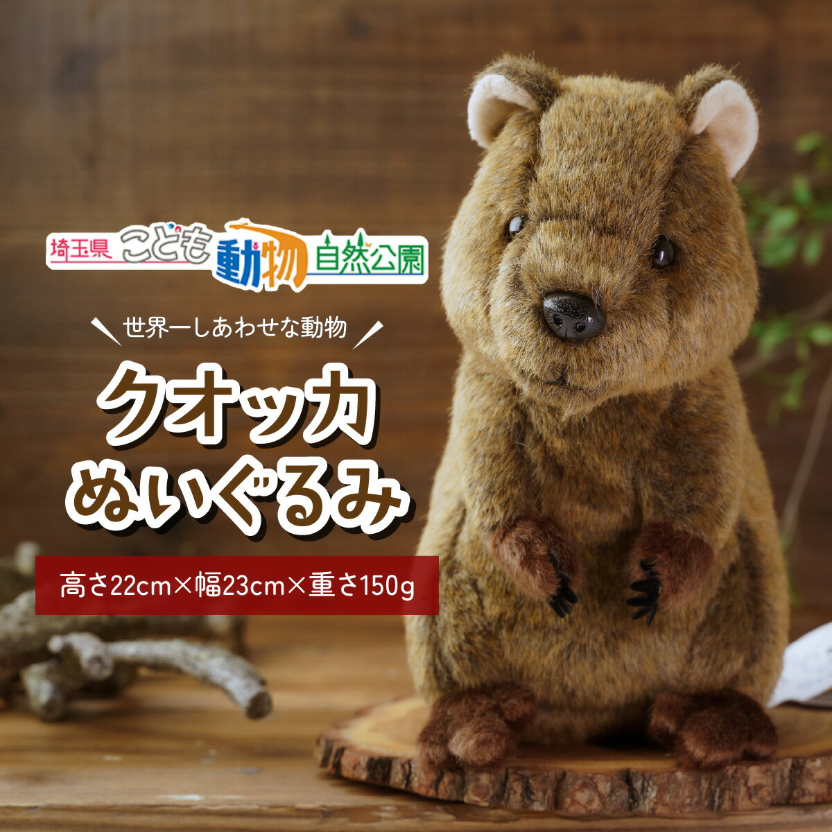 クオッカぬいぐるみ | ぬいぐるみ クオッカ こども動物自然公園 プレゼント オリジナル グッズ ホビー 動物 小サイズ かわいい クオッカグッズ 埼玉県こども自然動物公園 埼玉県 東松山市
