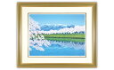 【ふるさと納税】「蔵王と桜堤」| 埼玉県 東松山市 シルクスクリーン 版画 芸術 美術 風景 自然 美しい ギャラリー アーティスト アート 芸術 デザイン イ...
