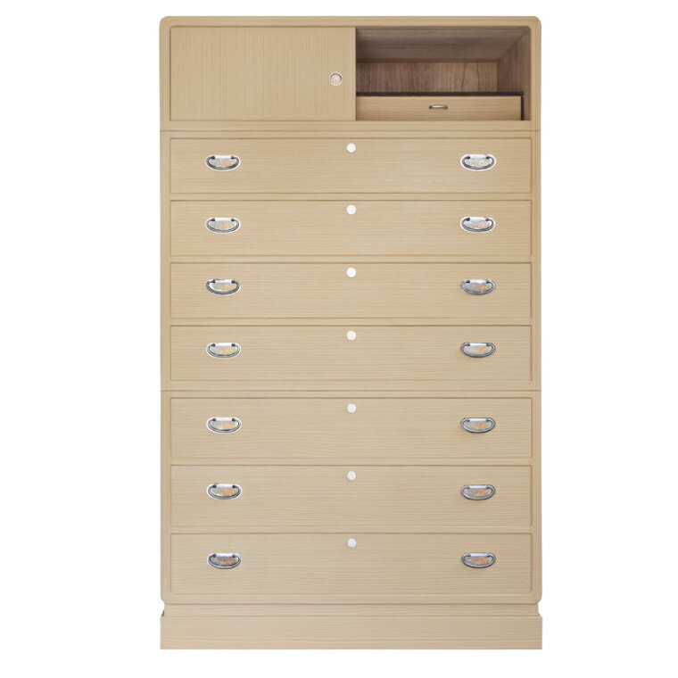 【ふるさと納税】春日部総桐胴厚整理箪笥（七段引き出し）【埼玉県　春日部市　伝統工芸　収納　家具　桐たんす　タンス】（AQ015）