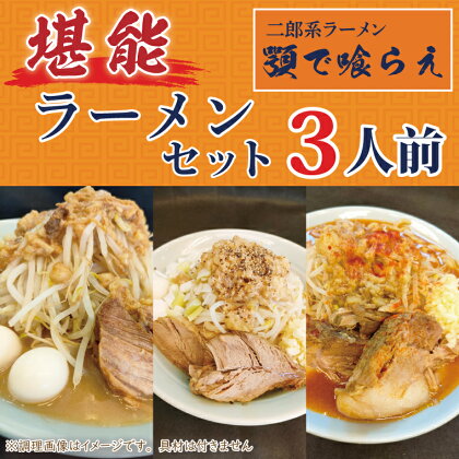 二郎系ラーメン　顎で喰らえ　堪能ラーメンセット　3人前（BK002）