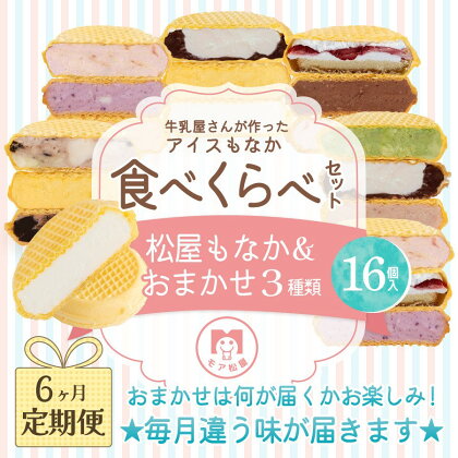 定期便 6回 毎月お届け アイスクリーム 牛乳 食べ比べ 最中 もなか アイスもなか スイーツ デザート チョコレート いちご