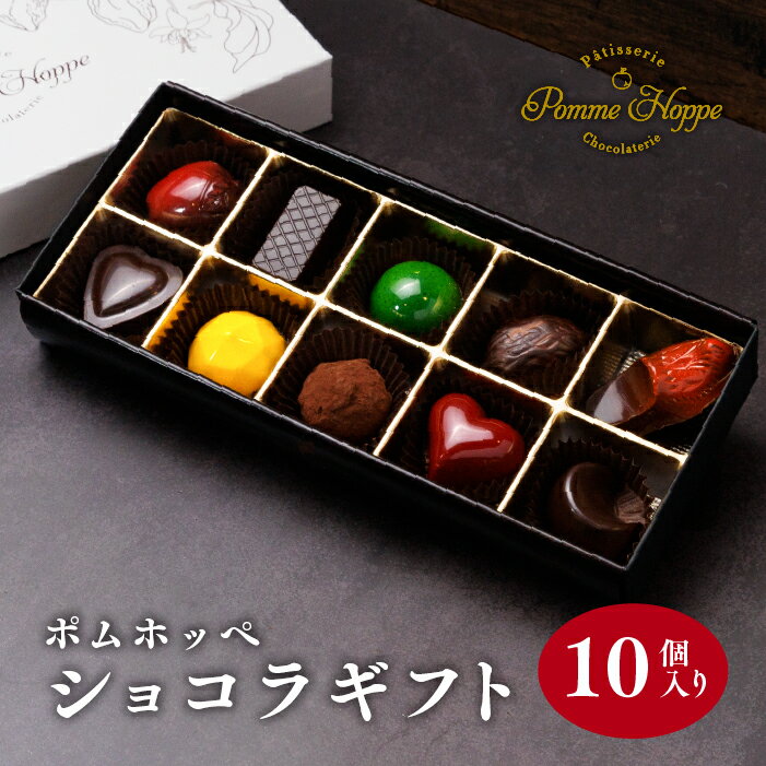 【ふるさと納税】 ボンボン ショコラ 10個入り ( ポムホッペ ) チョコ チョコレート バレンタイン ホ...