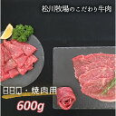 【ふるさと納税】No.031 【数量限定】松川牧場のこだわり牛肉 BBQ 焼肉セット 600g 国産牛 ／ ロース部位から1パック カルビ部位から1パックお届け サンカク カイノミ クラシタ ササバラ ゲタ …