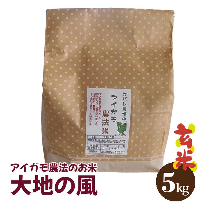 [アイガモ農法のお米]ガバレ農場「大地の風」5kg 玄米 精米歩合指定OK / 1分づき 5分づき 白米 送料無料 埼玉県