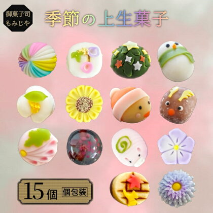 No.119 季節の上生菓子 詰め合わせ15個入 ／ 和菓子 練り切り 和スイーツ お茶菓子 お茶請け 送料無料 埼玉県