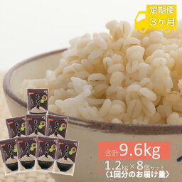 【ふるさと納税】No.173 もち麦9.6kg（1.2kg×8個セット） 定期便3ヶ月 ／ 雑穀米 もち麦ごはん 大容量 定期便3か月 小分けパック お徳用 ダイエット 食物繊維 腸活 栄養 健康 便秘 糖質の吸収を抑える 水溶性食物繊維が豊富 炊き方簡単レシピ みたけ食品 送料無料 埼玉県