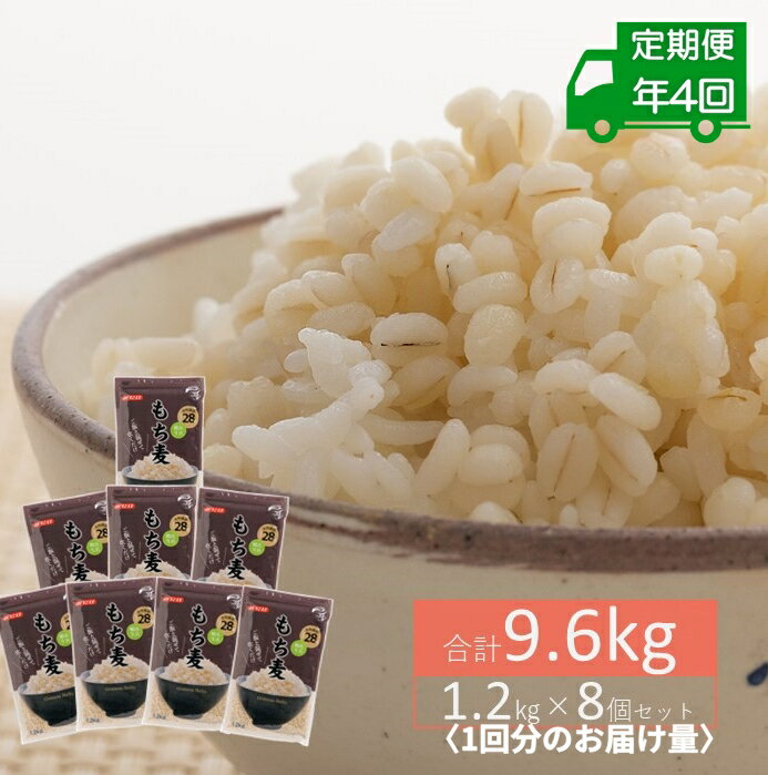 3位! 口コミ数「0件」評価「0」No.208 もち麦9.6kg（1.2kg×8個セット） 定期便年4回 ／ 雑穀米 もち麦ごはん 大容量 小分けパック お徳用 ダイエット ･･･ 