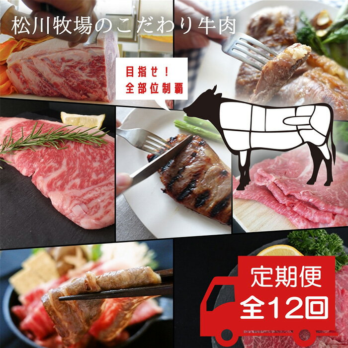 【ふるさと納税】No.332 牛肉の全部位制覇を目指す☆松川牧場のこだわり牛肉を1年間食べ尽くしちゃおう 【全12回 特別定期便】 ／おにく うし 冷凍 送料無料 埼玉県