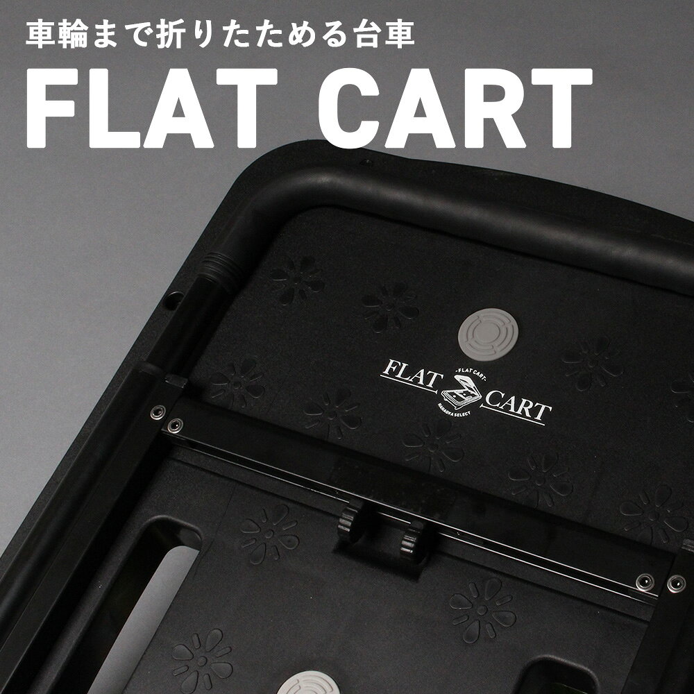 【ふるさと納税】花岡車輌 車輪もたためる台車 フラットカート 軽量 コンパクト ブラック F-CART2 ／ 折りたたみで薄く収納 軽量コンパクト台車80kg対応 No.189