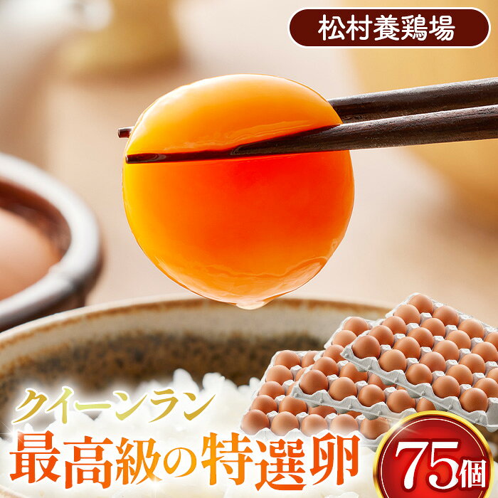 黄身がつかめる新鮮地たまご クイーンラン 赤玉 75個入[No.591] / 卵 新鮮卵 卵かけご飯 TKG 濃厚卵 黄身 弾力卵 生卵 卵料理 大容量 卵まとめ買い 新鮮食材 朝食食材 料理食材 家庭用卵 送料無料 埼玉県