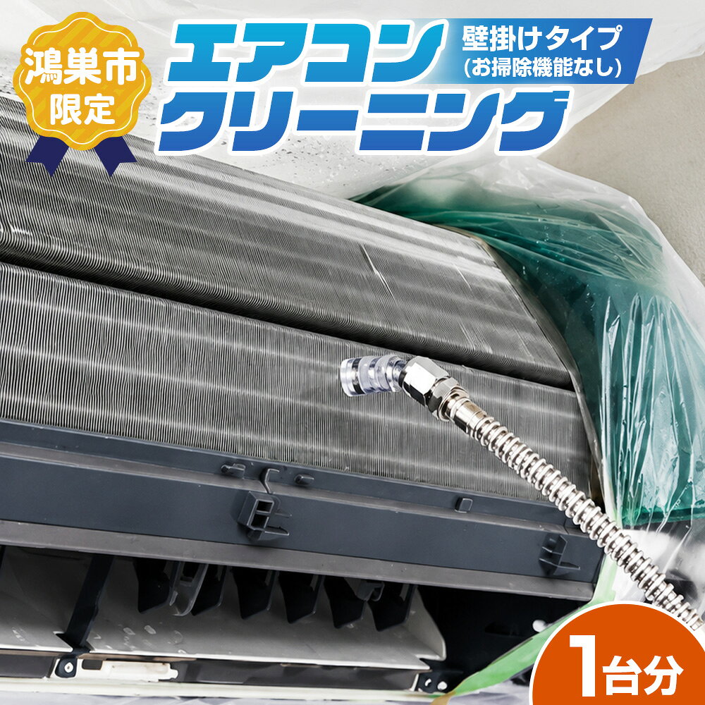 エアコンクリーニング 1台分[鴻巣市内限定] / 壁掛けエアコン 高圧洗浄 分解洗浄 内部洗浄 お掃除機能なし 家庭用エアコン カビ汚れ ホコリ除去 ニオイ対策 プロ施工 資格スタッフ 訪問サービス 自宅対応 夏前掃除 冬前掃除 No.640