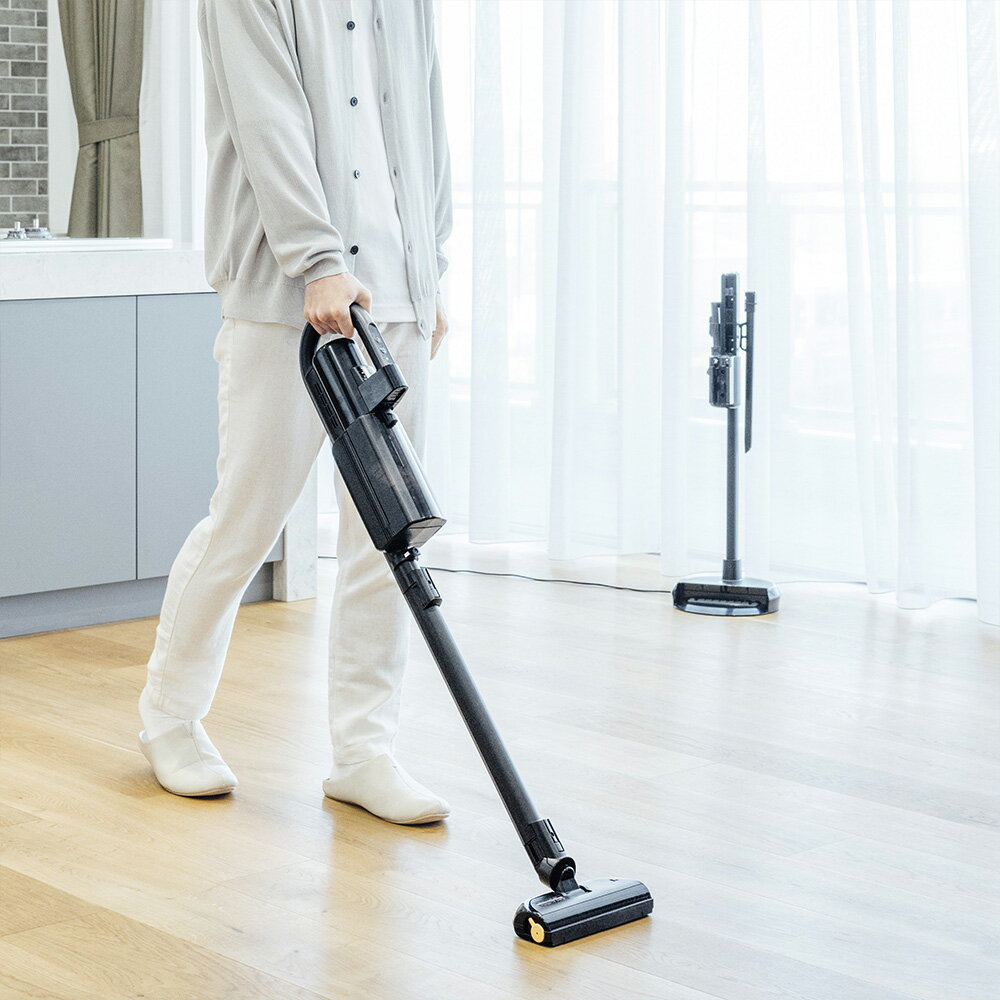 【ふるさと納税】三菱コードレススティッククリーナー　iNSTICK ZUBAQ（紙パック式）　HC-JK2E-B＜カラー：マットチタンブラック＞　【11218-0973】 三菱電機 掃除機 軽い コンパクト 絨毯 フローリング ゴミ 新生活 アタッチメント スタイリッシュ 埼玉県 深谷市