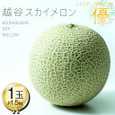 【ふるさと納税】No.306 越谷スカイメロン 優玉 / メロン みずみずしい 爽やかな味 美味 人気 1玉 1.5kg 贈答品 贈り物 ギフト プレゼント フ...