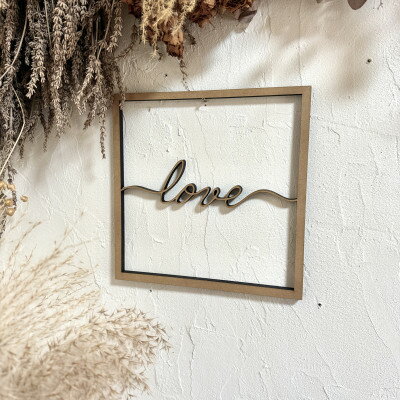 木製ウォールデコレーション|love|壁掛けインテリア co13