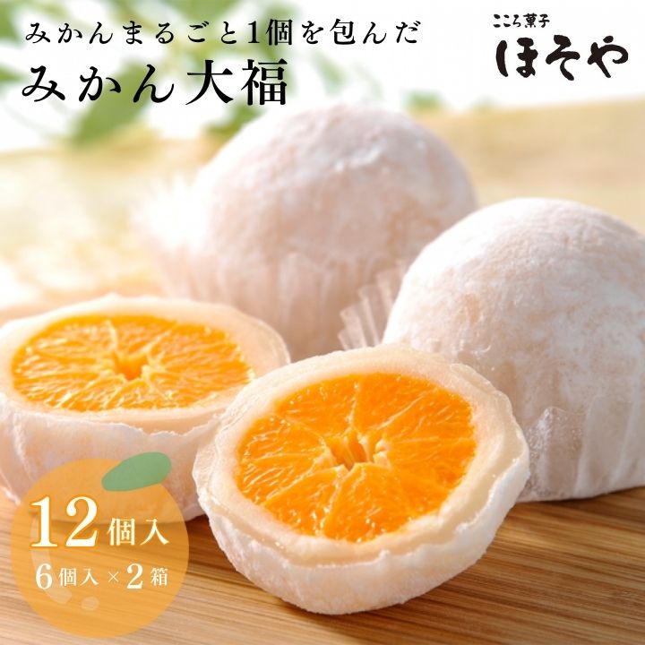 【ふるさと納税】みかん大福 12個 6個入り×2箱 こころ菓子ほそや 白あん お餅 大福 和菓子 お菓子 お...