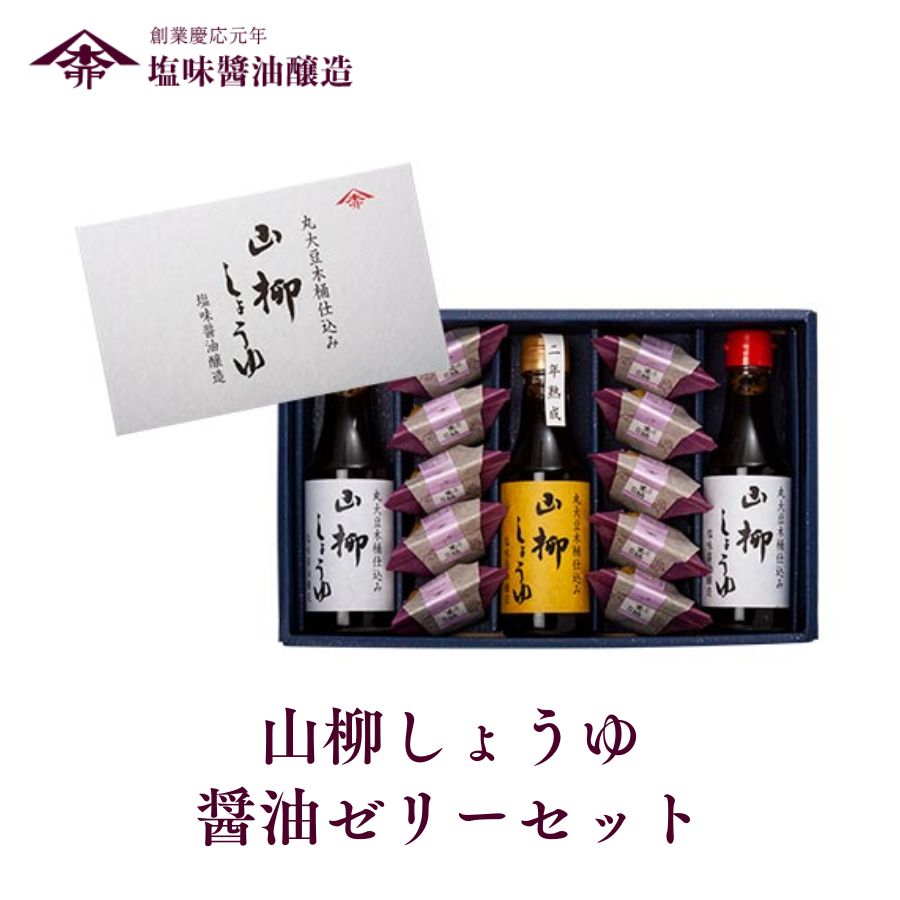 【ふるさと納税】山柳しょうゆ 醤油＋醤油ゼリー セット 塩味醤油醸造 さいしこみ こいくち 醤油 調味料