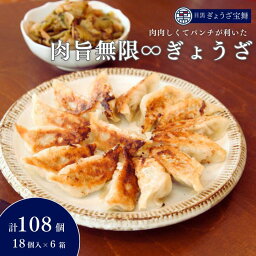 【ふるさと納税】肉旨無限ぎょうざ 18個入 × 6箱 目黒ぎょうざ宝舞 冷凍 冷凍食品 国産 惣菜 中華 点心 餃子