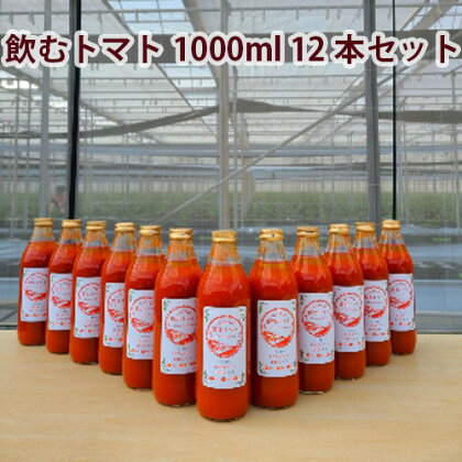 まるまる赤トマト100%使用 完熟トマトジュース 1000ml×12本セット【トマト とまと トマトジュース わけあり 規格外トマト 完熟トマト 丸搾り ジュース 料理 イオン イオン農場】