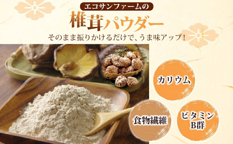 【ふるさと納税】椎茸パウダー 100g×3 (300g) 小分け 出汁 粉末 食物繊維 カリウム ビタミンD 国産 お取り寄せ グルメ こだわり 簡単調理 きのこ しいたけ 旨味 風味 ヘルシー 和洋中 加熱不要 送料無料 埼玉県蓮田市