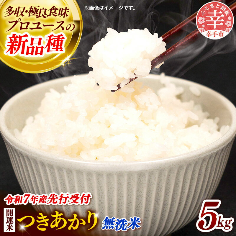 【ふるさと納税】【先行受付】 令和7年産 開運米 つきあかり（無洗米）幸手産 - 5kg×1袋 5kg 先行 予約 新米 新米予約 先行予約 2025年発送 福祉 応援 安心 安全 埼玉県 幸手市 幸手市産【価格改定】のサムネイル