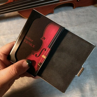 【ふるさと納税】イタリア・クレモナで修行したバイオリン職人が作る木の名刺ケース【ダークゴールド】【1382036】